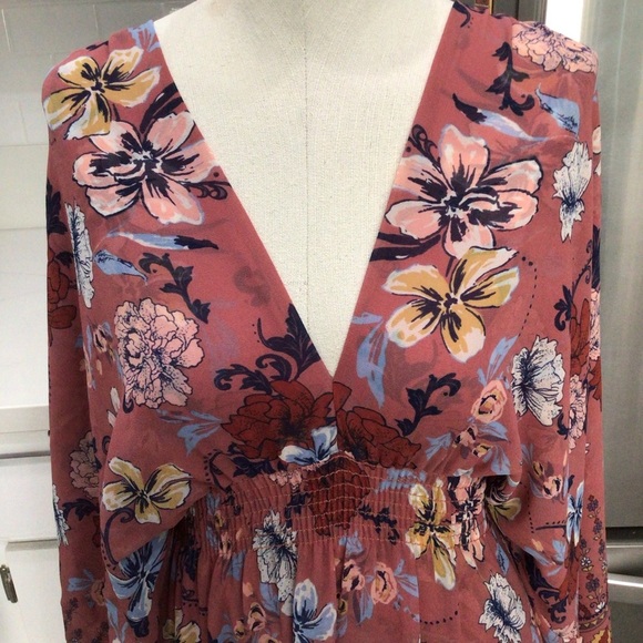 MISA Los Angeles Bardot floral maxi Dress XS - Picture 3 of 11